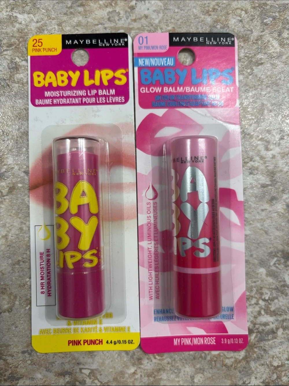Maybelline Baby Lips Moisturizing Lip Balms – Bright Pink & Light Pink